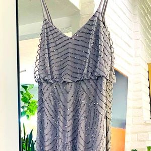 Adrianna Papell - Grey sequin dress